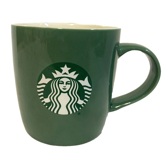 Starbucks Coffee Mug Green Classic Siren Logo 11 Oz Christmas Holiday 2021 - Picture 1 of 9